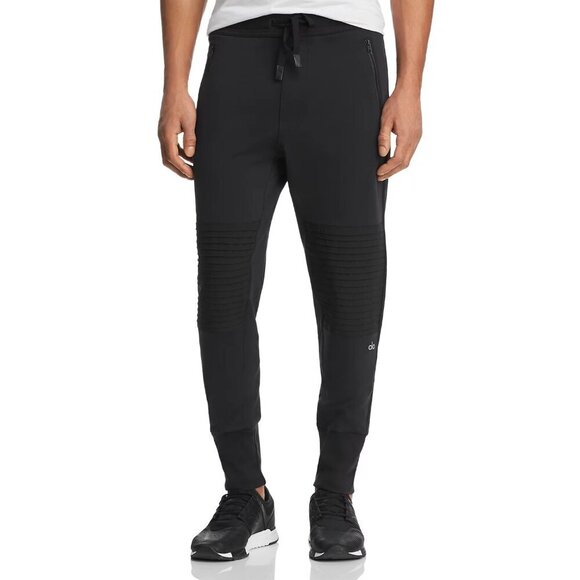 ALO Yoga Men's Moto Jogger Pants - XL Black - Picture 1 of 7
